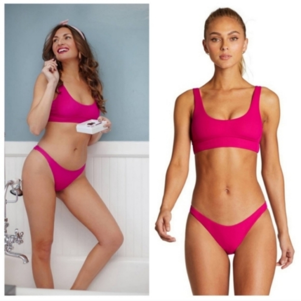 Vitamin A Sienna Top Luciana Bottom Malaia Pink Hot Ribbed